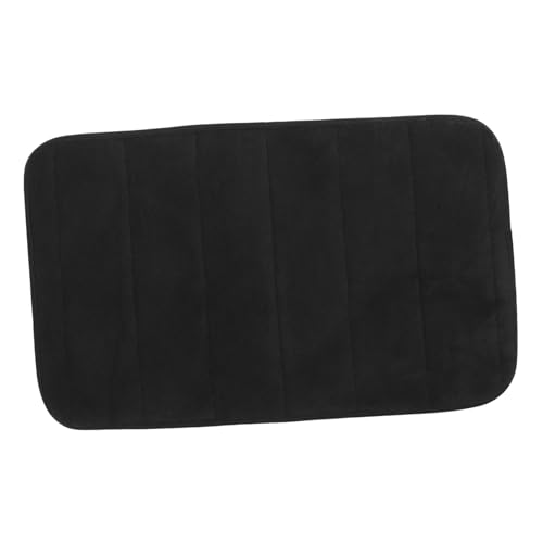 Ipetboom Fußmatte aus Memory Schaum rutschfeste Eingangsmatte mit Vertikalem Streifendesign Waschbare Flauschige Badezimmermatte Schwarz Vielseitig für Bad Schlafzimmer und Wohnzimmer von Ipetboom