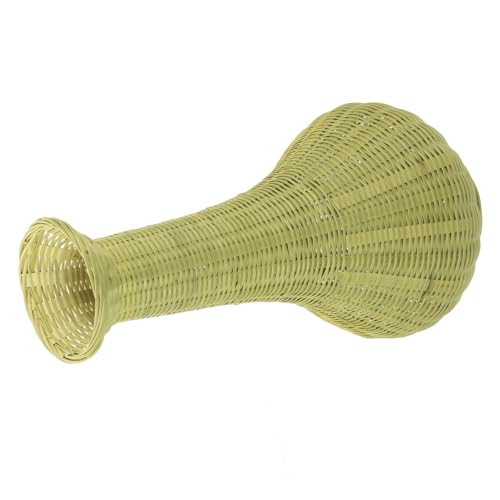 Ipetboom Geflochtene Bambusvase Handgewebt Langer Hals Dekorative Deko Vase Für Getrocknete Blumen Tischdeko Wohnzimmer Rustikale Wohnkultur von Ipetboom