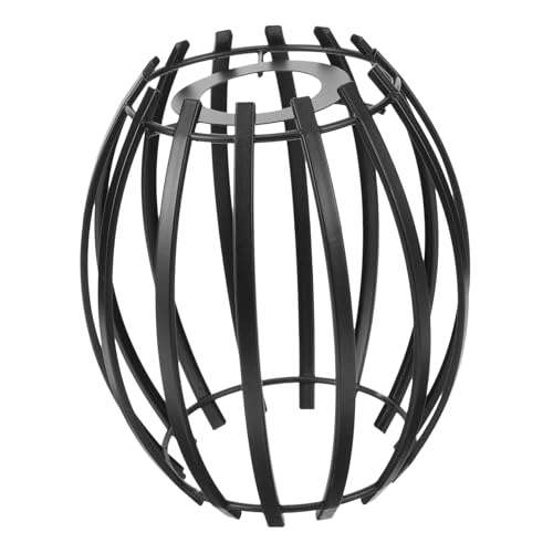 Ipetboom Geometrischer Lampenschirm aus langlebigem Metall Moderner Hängelampen abdeckung Stilvoller Lampenschutz für Wohnzimmer und Teeladen Schwarz Oval von Ipetboom