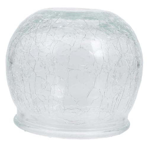 Ipetboom Glas Lampenschirm Eisblumenmuster Ø Kugelförmig Sphärischer Lampenschirm Ersatz für Außenbeleuchtung Garten Terrasse Transparentes Glas Lampenabdeckung Dekor Wiederverwendbar und von Ipetboom