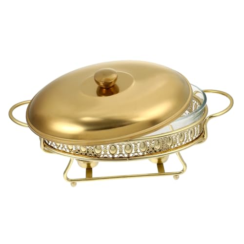 Ipetboom Goldfarbener Food Heating Container Buffetofen mit Transparentem Deckel Hitzebeständig und Robust für Restaurants Buffets Catering und Hotel Frühstücksbereiche Ipetboom Goldfarbener Food Heating Container Buffetofen mit Transparentem Deckel Hitzebeständig und Robust für Restaurants Buffets Catering und Hotel Frühstücksbereiche von Ipetboom