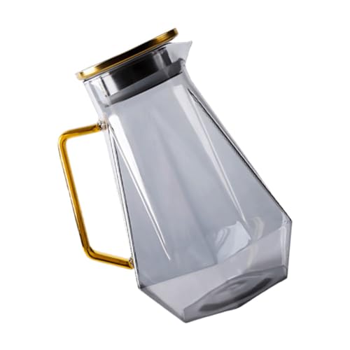 Ipetboom Große Glaskaraffe mit Deckel Klarer Wasserkrug aus Hitzebeständigem Borosilikatglas Fassungsvermögen Leicht und Kompakt für Kühlschrank und Tee Geeignet für Haushalt und Partys von Ipetboom