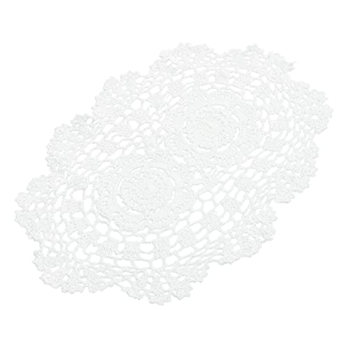 Ipetboom rutschfeste Tischmatte Aus Baumwolle Gehäkelte Tischdecke 25x35cm Dekorative Spitzenunterlage Für Zuhause Und Partys von Ipetboom