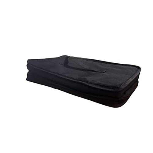 Ipetboom Hängender Kleiderorganizer Dreilagige Aufbewahrungstasche für Kleidung Faltbar für Zuhause und Reisen aus Strapazierfähigem Mesh und Canvas Schwarz von Ipetboom
