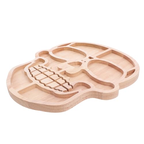 Ipetboom Halloween Charcuterie Board Holz Schädel Snackplatte Handgefertigt Leicht Tragbar Für Käse Obst Kuchen Servierplatte Festliche Tischdeko von Ipetboom