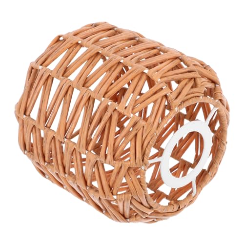 Ipetboom Handgefertigter Boho Lampenschirm aus Kunst rattan Rustikaler Deckenlampen abschirmung Langlebiger Pendelleuchten schirm mit Warmem Licht für Esszimmer Wohnzimmer und von Ipetboom