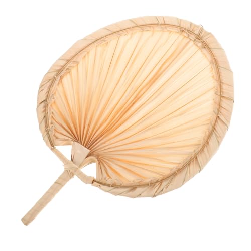 Ipetboom Handgefertigter Chinesischer Palmblatt Handventilator Handgewebter Tragbarer Fächer Natürlicher Vintage Stil Klein und Leicht für Hochzeit Party Sommerkühlung und Raumdekoration von Ipetboom