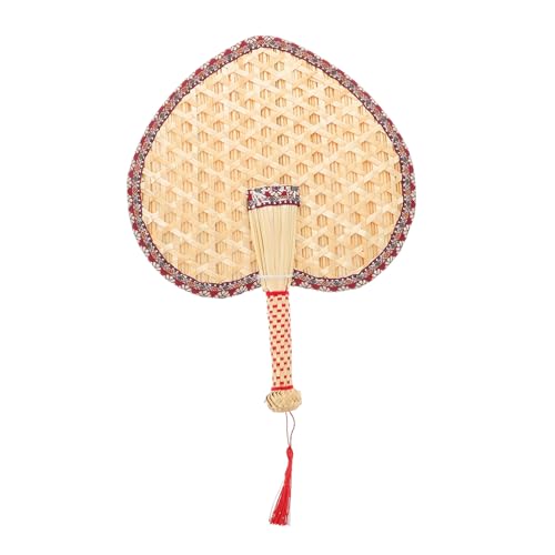 Ipetboom Handgefertigter Weizenstroh Fächer Herzförmig mit Roter Umrandung Leichter Tragbarer Chinesischer Palmblatt Fächer für Sommerkühlung Dekoration und Einzigartiges Kunsthandwerk Ipetboom Handgefertigter Weizenstroh Fächer Herzförmig mit Roter Umrandung Leichter Tragbarer Chinesischer Palmblatt Fächer für Sommerkühlung Dekoration und Einzigartiges Kunsthandwerk von Ipetboom