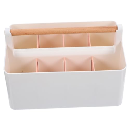 Ipetboom Handliche Aufbewahrungsbox mit Tragegriff Multifunktionaler Organizer für Kosmetik Stifte und Kleinteile mit Praktischer Unterteilung für Schreibtisch Badezimmer und Büro von Ipetboom