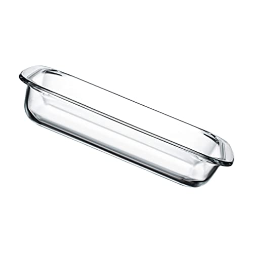 Ipetboom Hitzebeständiges Mikrowellengeeignetes Temperglas Backblech Rechteckig Stoßfest Langlebig Einteilig Kratzfrei Transparentes Auflaufform Backblech für Ofen und Grill von Ipetboom