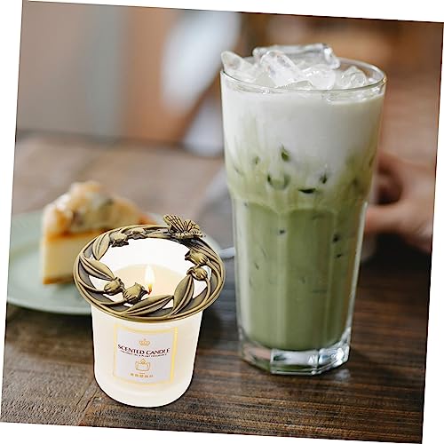 Ipetboom Hohlgearbeitetes Winddichtes Aromatherapie Kerzendeckel aus Retro Design mit Schmetterlingsmuster Passend für Kerzen mit Dekorativ und Hitzeverteilend von Ipetboom