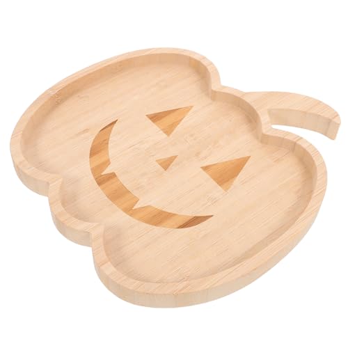 Ipetboom Holz Servierplatte Kürbisform Halloween Snacktablett mit Großer Kapazität für Süßigkeiten Obst Vorspeisen Langlebiges Halloween Party Serviergeschirr Ipetboom Holz Servierplatte Kürbisform Halloween Snacktablett mit Großer Kapazität für Süßigkeiten Obst Vorspeisen Langlebiges Halloween Party Serviergeschirr von Ipetboom