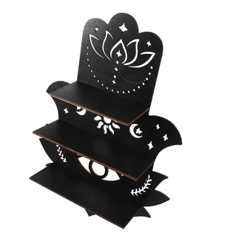 Ipetboom Holz Wandregal Schwebendes Wandmontage Display Regal Groß für Kristall Ornamente Wohnzimmer Schlafzimmer Deko Aufbewahrung von Ipetboom