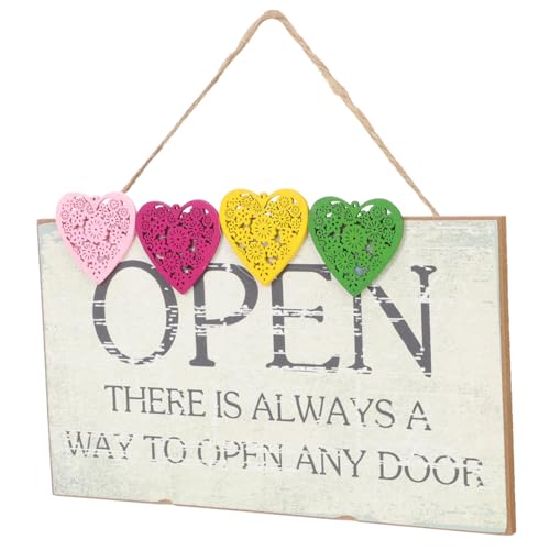 Ipetboom Holzschild Offen zum Aufhängen Retro Holzschild Geschäft Deko Türschild Bar Restaurant Vintage Hängendes Offenes Schild für Büro und Laden von Ipetboom