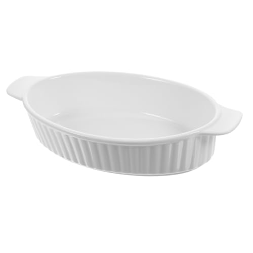 Ipetboom Keramik Backform mit Doppelgriffen Oval Rutschfest Vielseitig für Backen Servieren Salat und Aufläufe Leicht zu Reinigen Platzsparend für Haushalt und Küche von Ipetboom