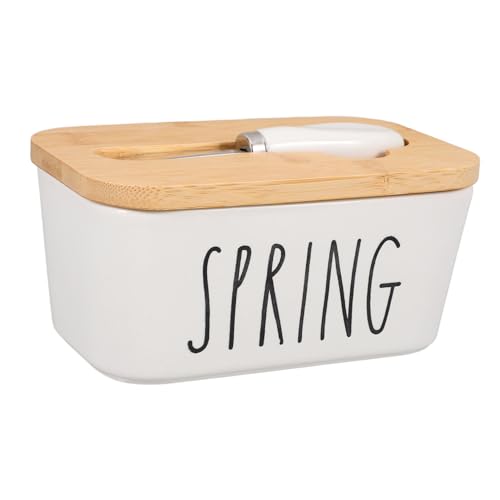 Ipetboom Keramik Butterdose mit Deckel und Messer Butteraufbewahrung mit Schneidegitter Vielseitige Butterdose für Küche Restaurant und Party Langlebig und Wiederverwendbar Ipetboom Keramik Butterdose mit Deckel und Messer Butteraufbewahrung mit Schneidegitter Vielseitige Butterdose für Küche Restaurant und Party Langlebig und Wiederverwendbar von Ipetboom