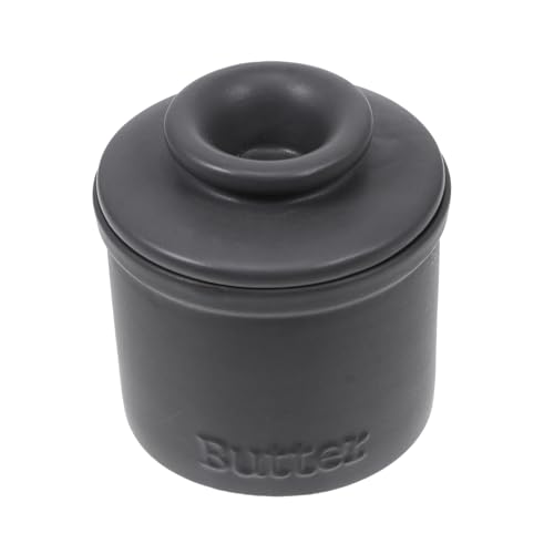 Ipetboom Keramik Butterdose mit Zuverlässigem Deckel Luftdichter Butterhalter für Kühlschrank Kompakter Vorratsbehälter für Butter und Käse Glatte Oberfläche Langlebiger Porzellan Behälter von Ipetboom