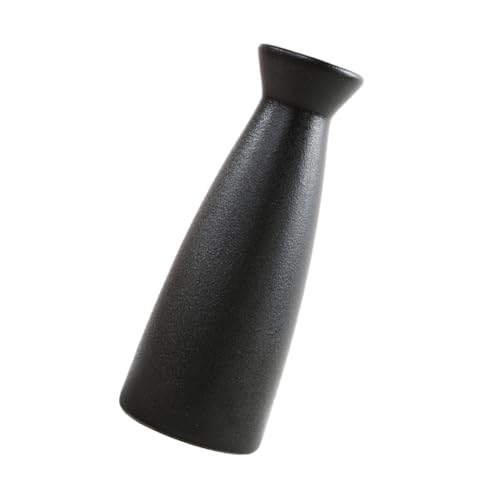 Ipetboom Keramik Hydroponik Vase Schwarz Minimalistische Desktop Deko Blumenvase für Zimmerpflanzen und Wohnraumgestaltung Stilvolle Tischdeko für Büro und Zuhause von Ipetboom