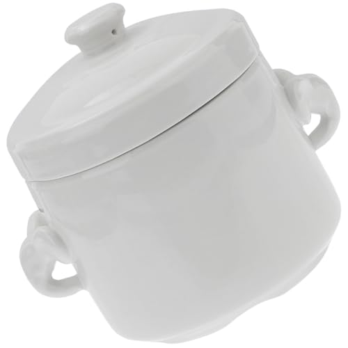 Ipetboom Keramik Lidded Bowl Stew Bowl für Suppe Gedämpfte Eier Desserts Vielseitige Suppenschüssel mit Deckel Dekorativ und Praktisch für Küche Restaurant Camping von Ipetboom