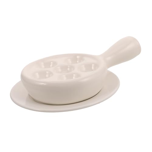 Ipetboom Keramik escargot backform mit Mulden und Griffen Ofenfeste Schneckenpfanne für Vorspeisen Kleine Bratform aus Keramik Vielseitig für Ofen und Grill Stilvolles Design für von Ipetboom