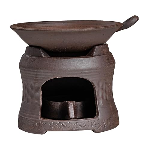 Ipetboom Keramisches Teelicht Stövchen Multifunktionaler Teekannenwärmer Braun zum Erwärmen von Tee Kaffee und Speisen mit Elegantem Design und Robuster Verarbeitung von Ipetboom