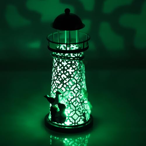 Ipetboom Kerzenhalter Leuchtturm Design Mittelgroß Romantische Mediterrane Tischdeko Kreativer Kerzenständer für Stumpenkerzen Wohnzimmer Schlafzimmer Badezimmer von Ipetboom