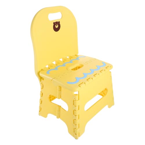 Ipetboom Klappbarer Kunststoff Kinderstuhl mit Rückenlehne Leichter Tragbarer Hocker Einfach zu Öffnen und Zusammenklappen Praktischer Sitz für Zuhause und Badezimmer Kleines Gelbes Modell Ipetboom Klappbarer Kunststoff Kinderstuhl mit Rückenlehne Leichter Tragbarer Hocker Einfach zu Öffnen und Zusammenklappen Praktischer Sitz für Zuhause und Badezimmer Kleines Gelbes Modell von Ipetboom