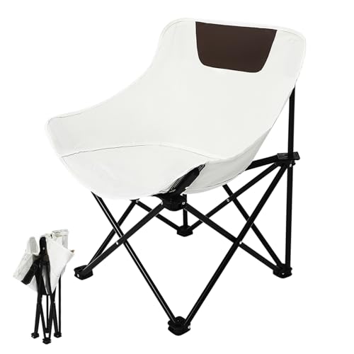 Ipetboom Klappstuhl Outdoor Strandstuhl Faltbar mit Oxford Gewebe Stabiler Campingstuhl mit Hoher Tragkraft und Seitentasche Multifunktional für Camping Angeln Wandern und Picknick von Ipetboom