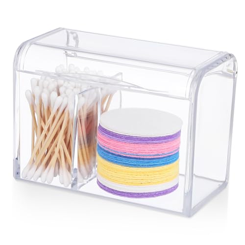 Ipetboom Klarer Wattestäbchenhalter mit Deckel Organizer für Wattepads und Wattestäbchen Große Kapazität Platzsparend für Badezimmer und Schminktisch Ipetboom Klarer Wattestäbchenhalter mit Deckel Organizer für Wattepads und Wattestäbchen Große Kapazität Platzsparend für Badezimmer und Schminktisch von Ipetboom