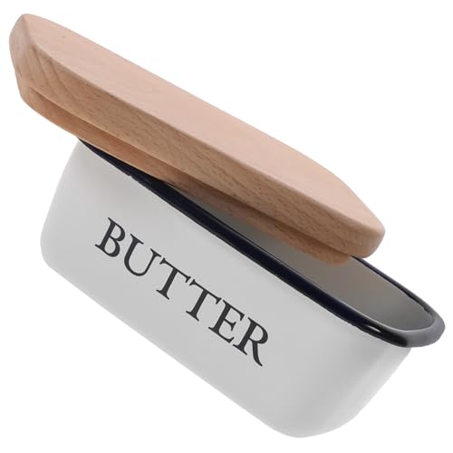 Ipetboom Kleine Emaillierte Butterdose mit Holzdeckel Quadratische Butter und Käse Aufbewahrungsbox Langlebig Lebensmittelecht Geruchsneutral für Frischeerhaltung in Küche und Kühlschrank Ipetboom Kleine Emaillierte Butterdose mit Holzdeckel Quadratische Butter und Käse Aufbewahrungsbox Langlebig Lebensmittelecht Geruchsneutral für Frischeerhaltung in Küche und Kühlschrank von Ipetboom
