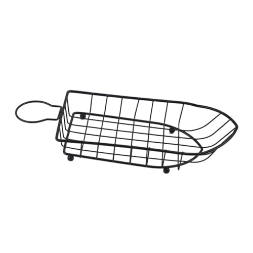 Ipetboom Kleiner Bootförmiger Haushalts mesh korb aus Robustem Eisen Vielseitig Einsetzbar als Chips Obstkorb für Küche und Esstisch Stilvolle Aufbewahrung für Snacks und Backwaren von Ipetboom