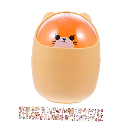 Ipetboom Kleiner Cartoon Desktop Mülleimer mit Deckel Kompakter Plastik Abfalleimer für Büro Kinderzimmer Küche Leichte Mini Abfalleimer Platzsparend und Einfach zu Öffnen Ipetboom Kleiner Cartoon Desktop Mülleimer mit Deckel Kompakter Plastik Abfalleimer für Büro Kinderzimmer Küche Leichte Mini Abfalleimer Platzsparend und Einfach zu Öffnen von Ipetboom