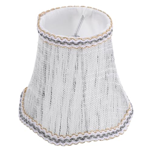 Ipetboom Kleiner Stoff lampenschirm Höhe Wellenboden für Tisch Steh Nachttischlampen Einfache Anbringung für Kleine Räume und Kristallkerzenleuchter Ipetboom Kleiner Stoff lampenschirm Höhe Wellenboden für Tisch Steh Nachttischlampen Einfache Anbringung für Kleine Räume und Kristallkerzenleuchter von Ipetboom