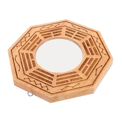 Ipetboom Konvexer Bagua Spiegel Im Feng Shui Traditioneller Chinesischer Holzspiegel Für Die Heimdekoration Wandbehang Ornament Für Positive Energie Und Braun von Ipetboom