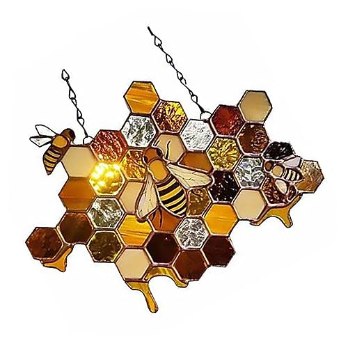 Ipetboom Kreative Acrylbiene Wanddekoration Hängende Verzierung für Fenster Wand und Decke für Garten und Festivaldekoration Ipetboom Kreative Acrylbiene Wanddekoration Hängende Verzierung für Fenster Wand und Decke für Garten und Festivaldekoration von Ipetboom