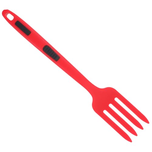 Ipetboom Küchen Pastaheber aus Silikon Ergonomische Wiederverwendbare und Waschbare Leuchtendem Rot für Spaghetti und Nudelgerichte Komfortabler Griff und Langlebiges Material von Ipetboom