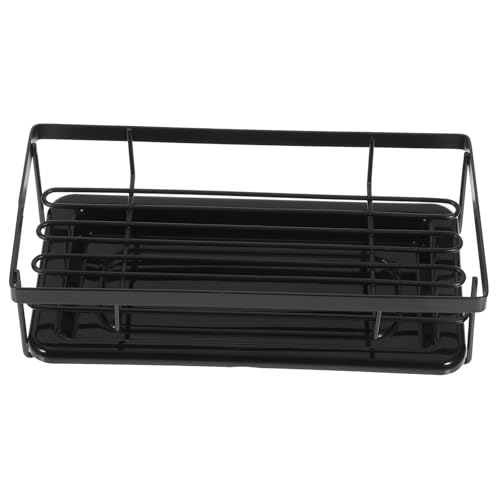 Ipetboom Küchen Spüle Organizer mit Abtropfdesign Metallgestell für Schwämme und Geschirrtücher Platzsparend Schwarz Langlebig und für Ordentliche Küchenspüle von Ipetboom