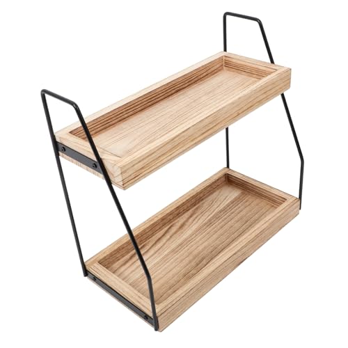 Ipetboom Küchenregal aus Holz und Multifunktionales Aufbewahrungsregal für Badezimmer Küche und Robustes Design zum Organisieren von Kosmetik und Anderen Gegenständen Stöckig und Langlebig von Ipetboom