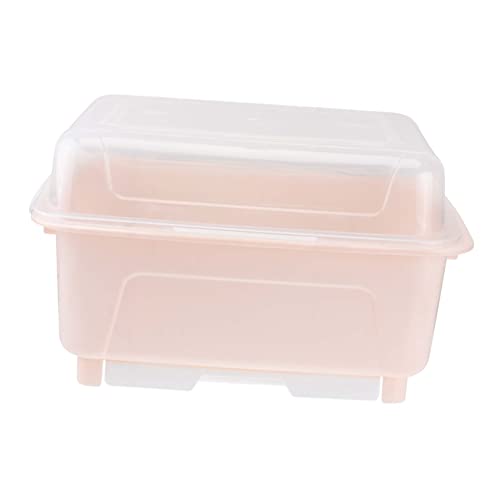 Ipetboom Küchenutensilien Aufbewahrungsbox mit Abtropffunktion Praktischer Geschirr Organizer für Essstäbchen Tassen und Besteck Transparentes Design mit Abnehmbarem Ablaufsieb für Kleine von Ipetboom
