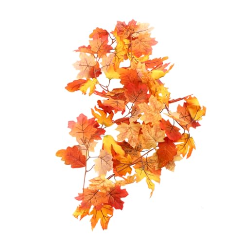 Ipetboom Künstliche Ahornblätter Deko Halloween Herbstdeko Simulation Laub Rattan Girlande für Zuhause Garten Party Thanksgiving Fest Dekoration Orange Gelb Ipetboom Künstliche Ahornblätter Deko Halloween Herbstdeko Simulation Laub Rattan Girlande für Zuhause Garten Party Thanksgiving Fest Dekoration Orange Gelb von Ipetboom