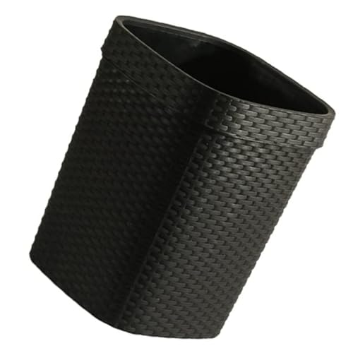 Ipetboom Kunststoff Mülleimer Quadratisch Nordic Style Müllbehälter ohne Deckel Langlebiger Abfallcontainer für Haushalt Büro Badezimmer Praktischer Abfalleimer in Schwarz von Ipetboom