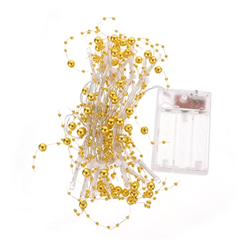 Ipetboom Led -perlen -schnur -licht Uv Im Freien Led Lichter Birnen-lichterkette Usb Für Zimmer Girlande Mit Perlendraht Perlenstränge Zum Verzieren Golden von Ipetboom