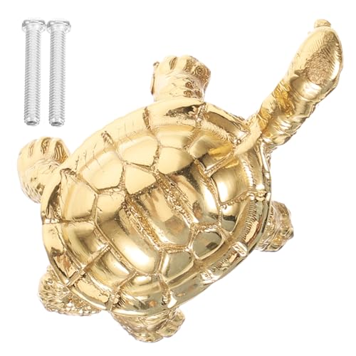 Ipetboom Messing Türgriff Schildkröten Design Vintage Schrankknauf Robust Einfach zu Montieren Geeignet für Kommode Schrank Schublade Wohnmöbel Dekoration von Ipetboom