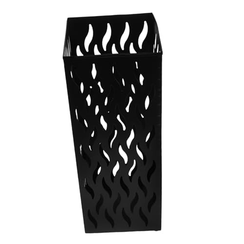 Ipetboom Metall Schirmständer Quadratisch Multifunktional Regenschirmhalter Gehstockhalter Platzsparend Modern Robust für Flur Wohnzimmer Schwarz von Ipetboom