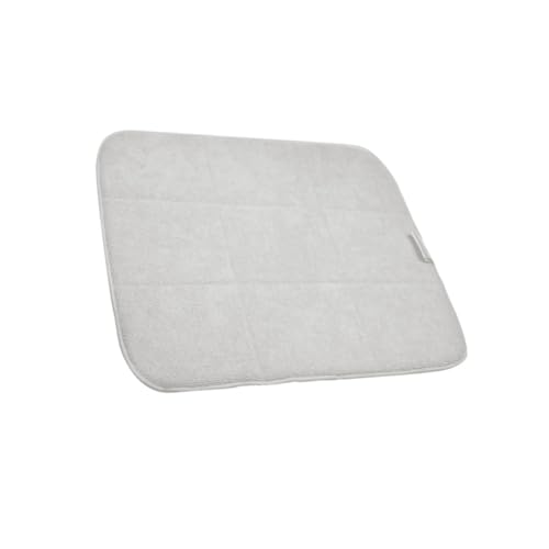 Ipetboom Mikrofaser Abtropfmatte Beige Rutschfeste Saugfähige Trocknungsmatte für Küchenspüle Vielseitige Drainmatte für Geschirr Pfannen Gläser Faltbar und Einfach zu Reinigen von Ipetboom