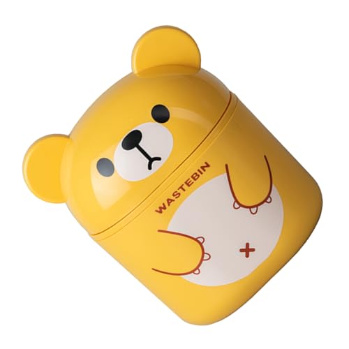 Ipetboom Mini Desktop Mülleimer mit Niedlichem Bären design Klappbarer Deckel Leicht und Platzsparend für Büro Schlafzimmer Wohnzimmer und Arbeitsplatte Wiederverwendbar mit Ipetboom Mini Desktop Mülleimer mit Niedlichem Bären design Klappbarer Deckel Leicht und Platzsparend für Büro Schlafzimmer Wohnzimmer und Arbeitsplatte Wiederverwendbar mit von Ipetboom