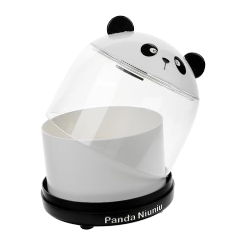 Ipetboom Mini Tischmülleimer mit Großem Öffnungsdesign Stabiler Abfalleimer Praktischer Schreibtisch Mülleimer für Büro Badezimmer und Auto Kompakter Panda Mülleimer von Ipetboom
