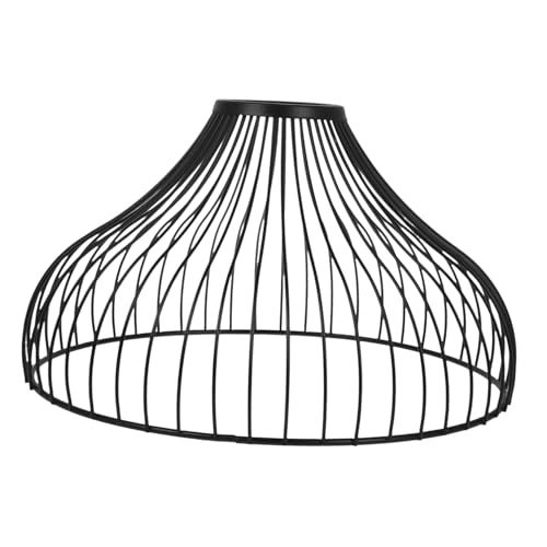 Ipetboom Moderner Metall käfig Lampenschirm Geometrisches Design Dekorative Hängeleuchte für Wohn Geschäftsräume Vintage Stil Geeignet für Deckenlampen und Teeläden Schwarz von Ipetboom