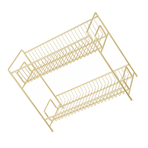 Ipetboom Küchenregal Kosmetikregal Aus Metall Multifunktionales Platzsparendes Regal Goldfarben Für Schreibtisch Und Küche Für Kosmetikaufbewahrung von Ipetboom