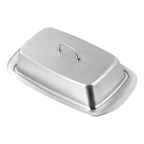 Ipetboom Multipurpose Edelstahl Butterdose Aufbewahrungsbox Rostfrei Sicher für Butter Käse Desserts Snacks für Feier Banquet Frischhaltend Spülmaschinengeeignet von Ipetboom